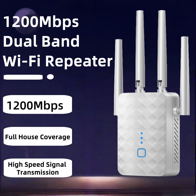 Home Security Network - Répéteur WiFi double bande 1200Mbps 2.4G/5GHz