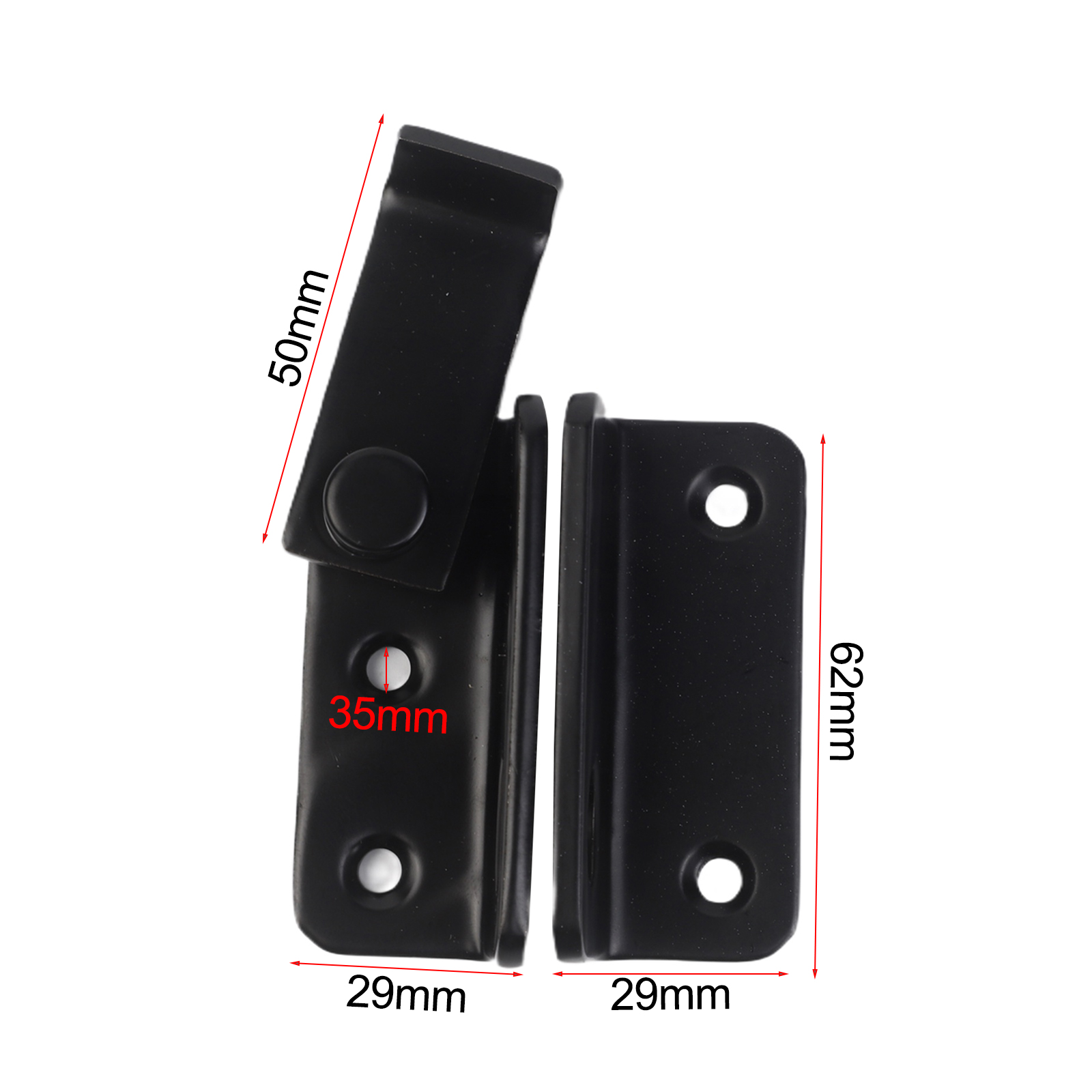 Home Security Fence - Loquet verrouillable en acier inoxydable noir