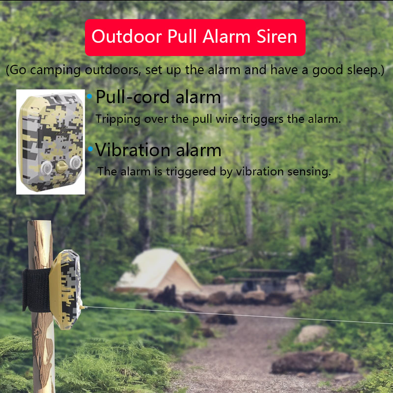 Alarm Siren Outdoor - Sirène de traction extérieure Portable Camping