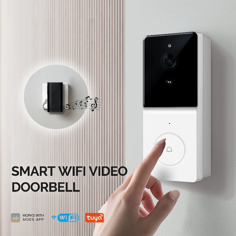 Home Security Doorbell Camera - Sonnette vidéo intelligente WiFi Tuya avec