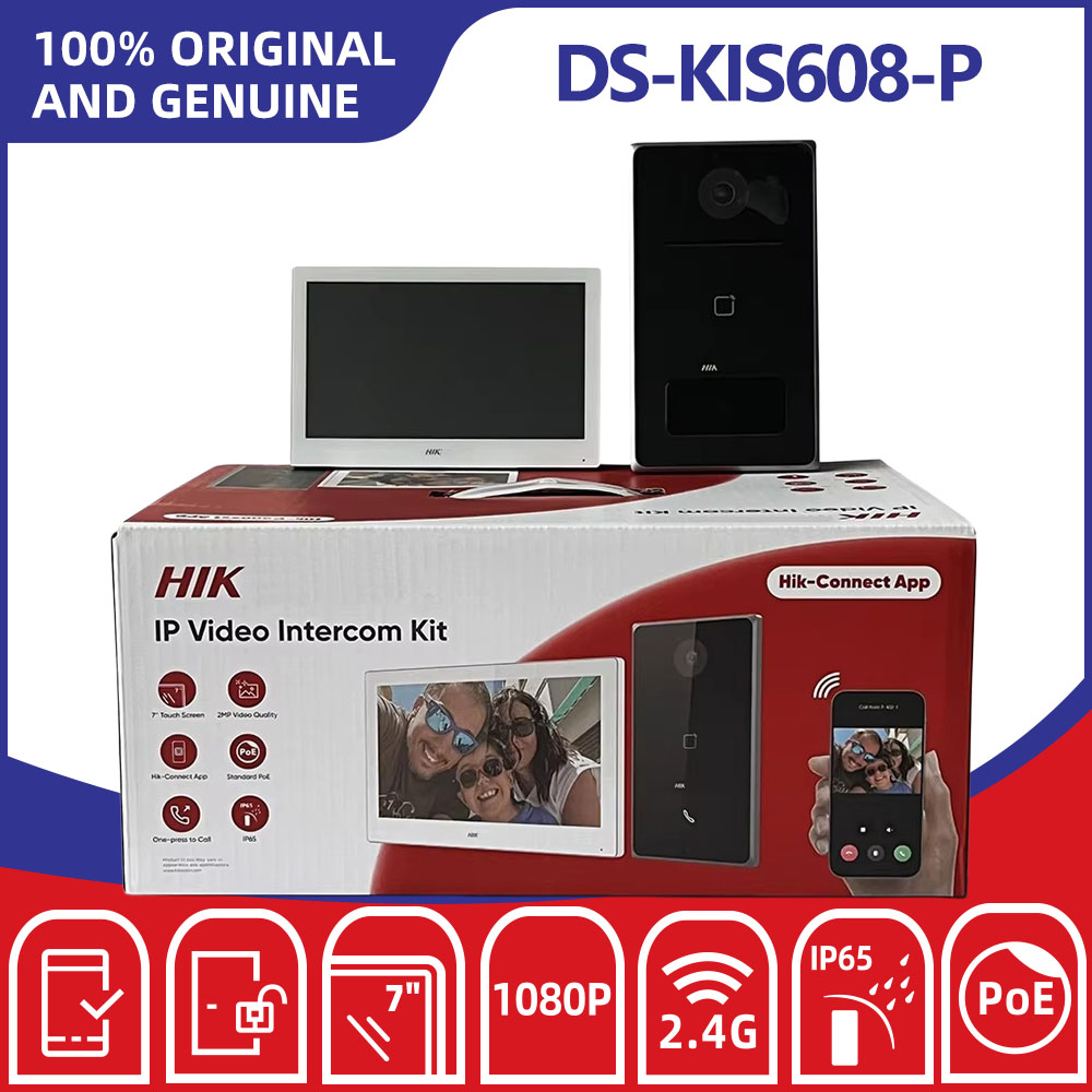 Home Security System Hikvision - Kit d'interphone vidéo IP Hikvision DS-KIS608-P,