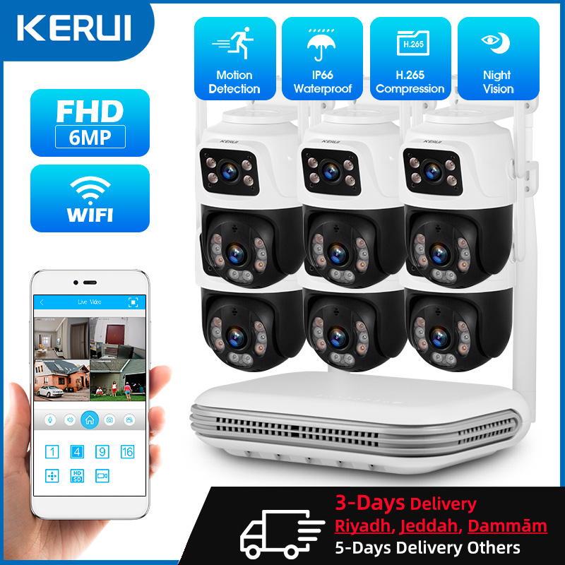 Nvr Kit 8 Channel - KERUI Étanche 6MP HD Sans Fil