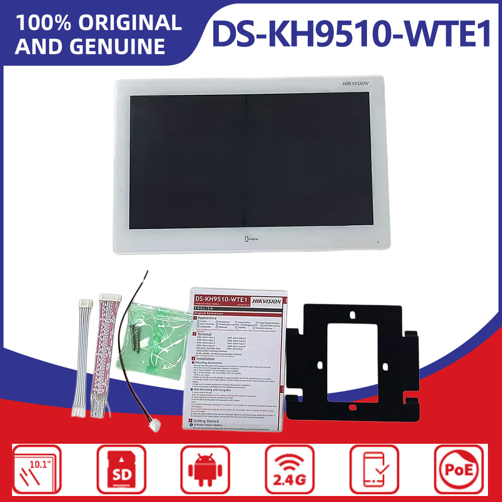Home Security System Hikvision - Hikvision DS-KH9510-WTE1(B) Station intérieure IP à