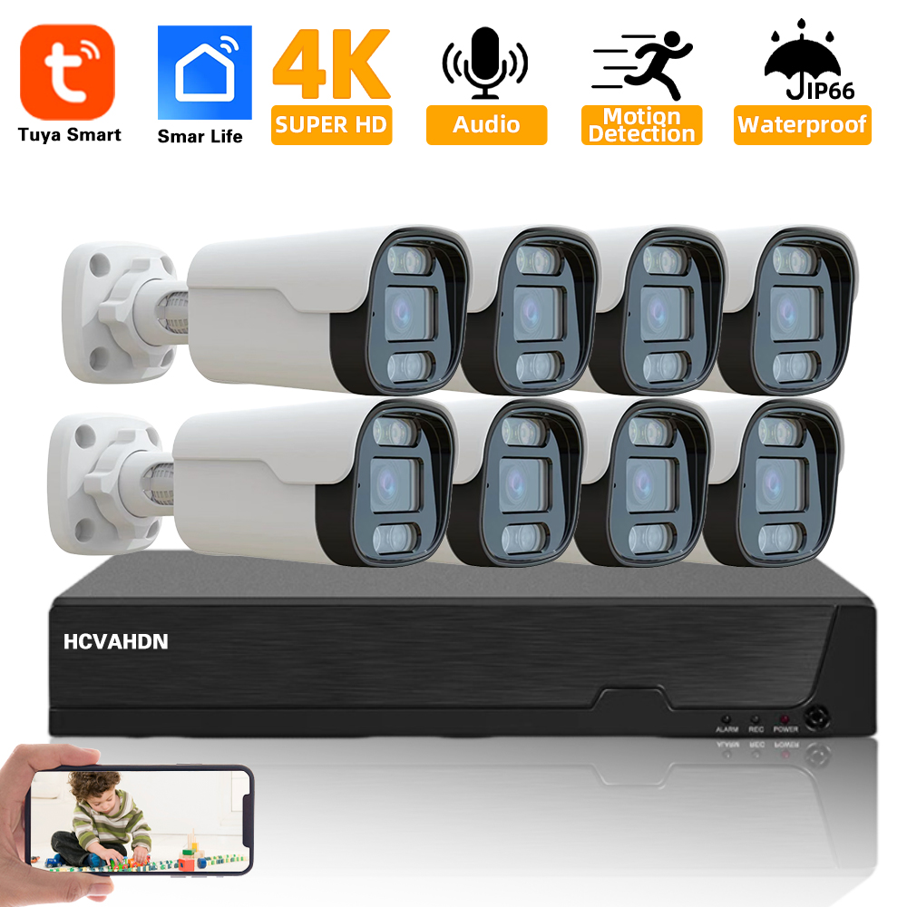 Nvr Kit 8 Channel - Kit de sécurité TUYA 4K 8MP