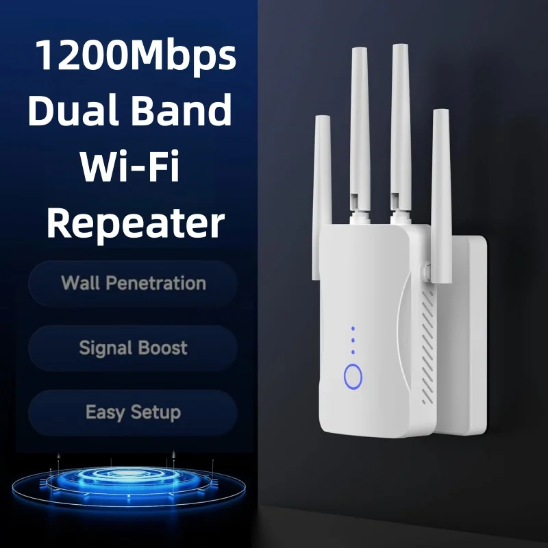 Home Security Network - Répéteur WiFi double bande 2,4 GHz/5