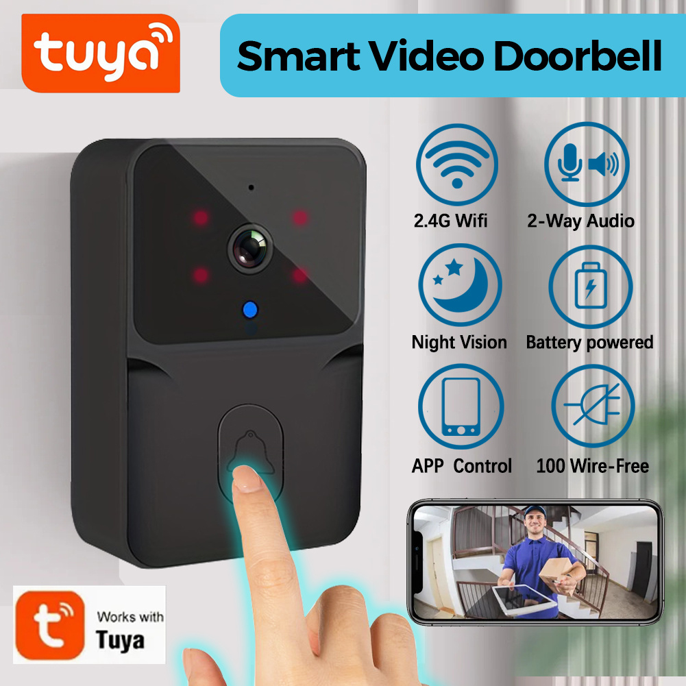 Home Security Doorbell Camera - Sonnette vidéo intelligente sans fil Tuya,