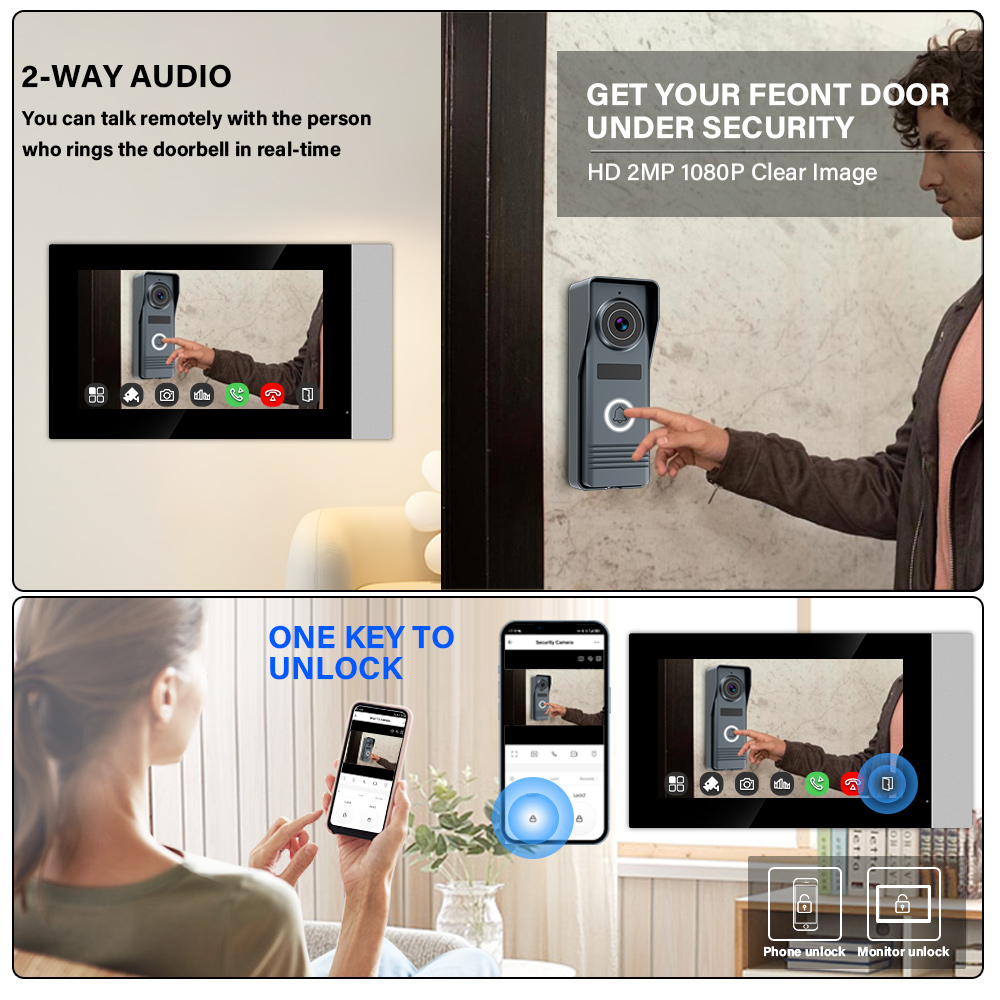 Interphone vidéo intelligent W - Home Security Doorbell Camera avis et prix