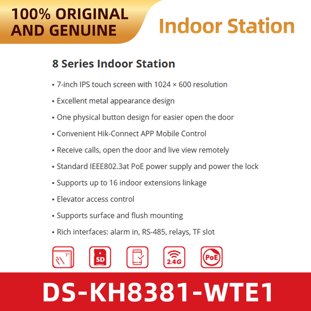 Hikvision DS-KH8381-WTE1 Inter - Home Security System Hikvision avis et prix