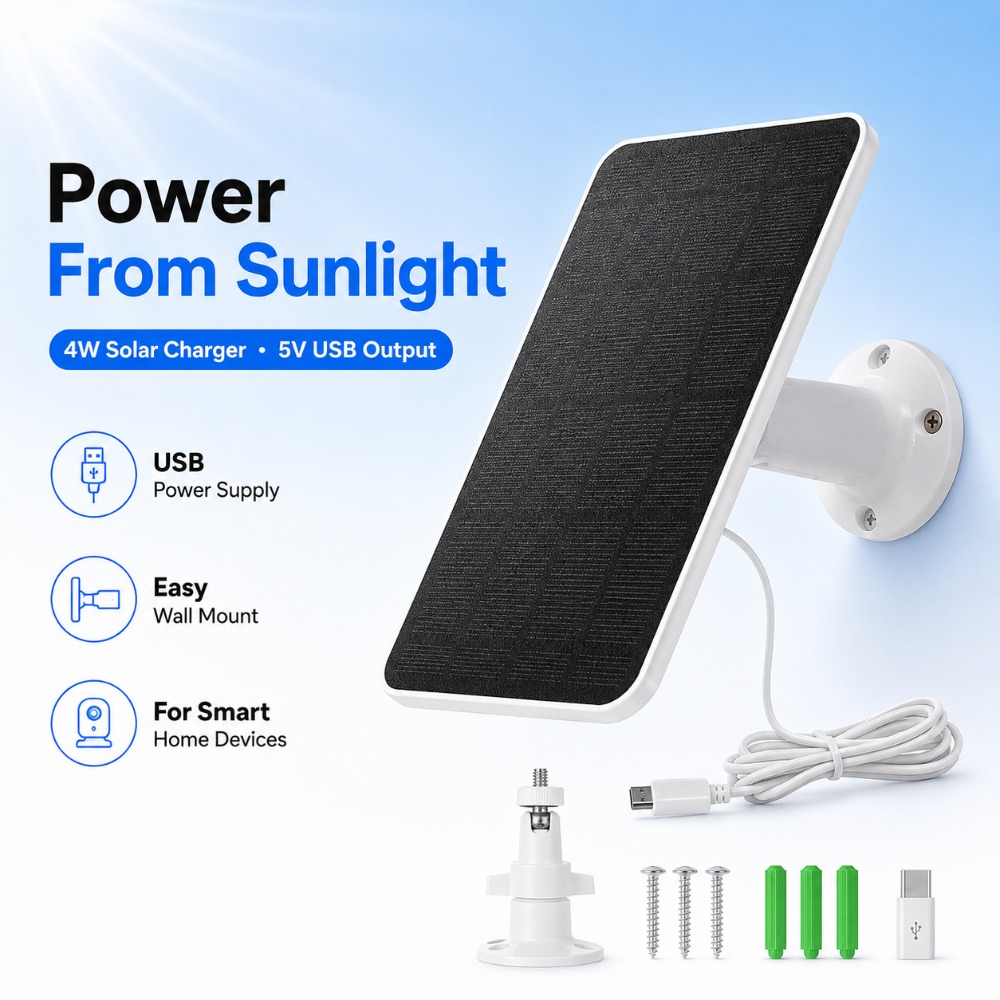 Chargeur solaire extérieur 4W  - Home Security Doorbell Camera avis et prix