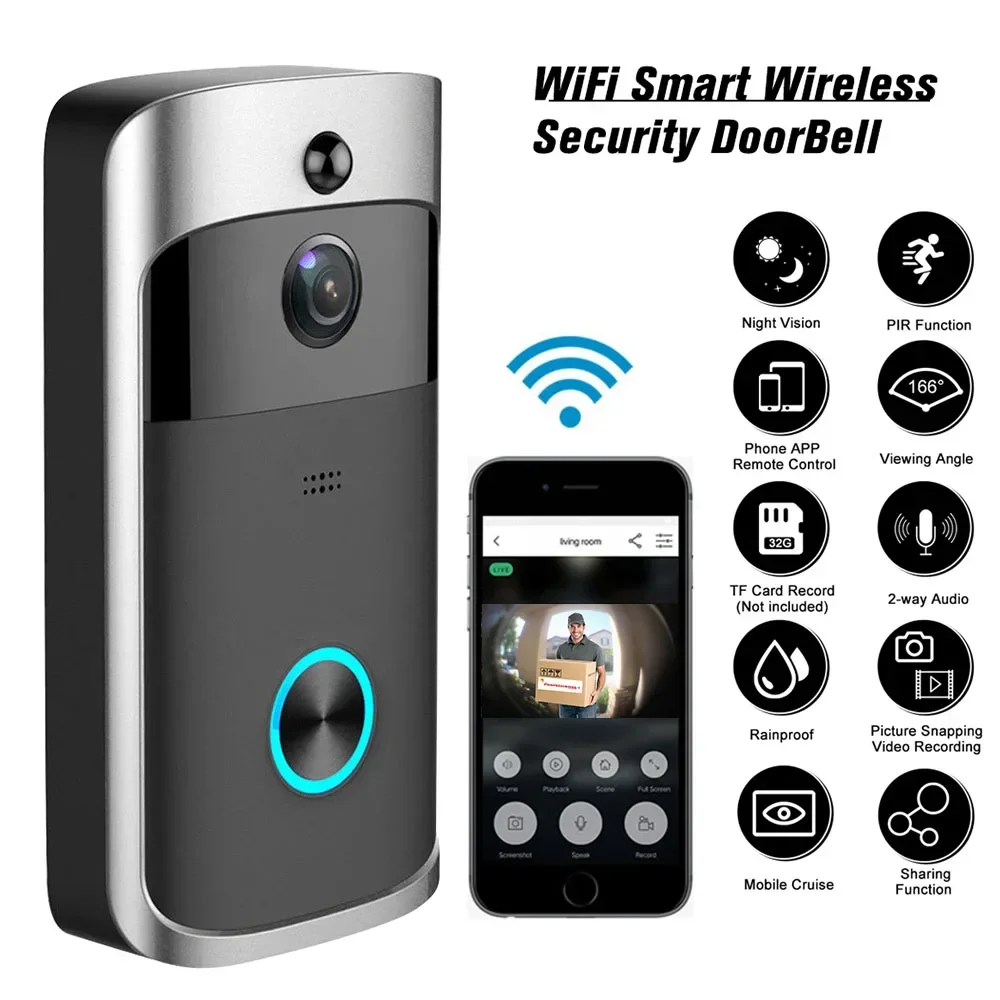 Sonnette de porte sans fil WIF - Home Security Doorbell Camera avis et prix