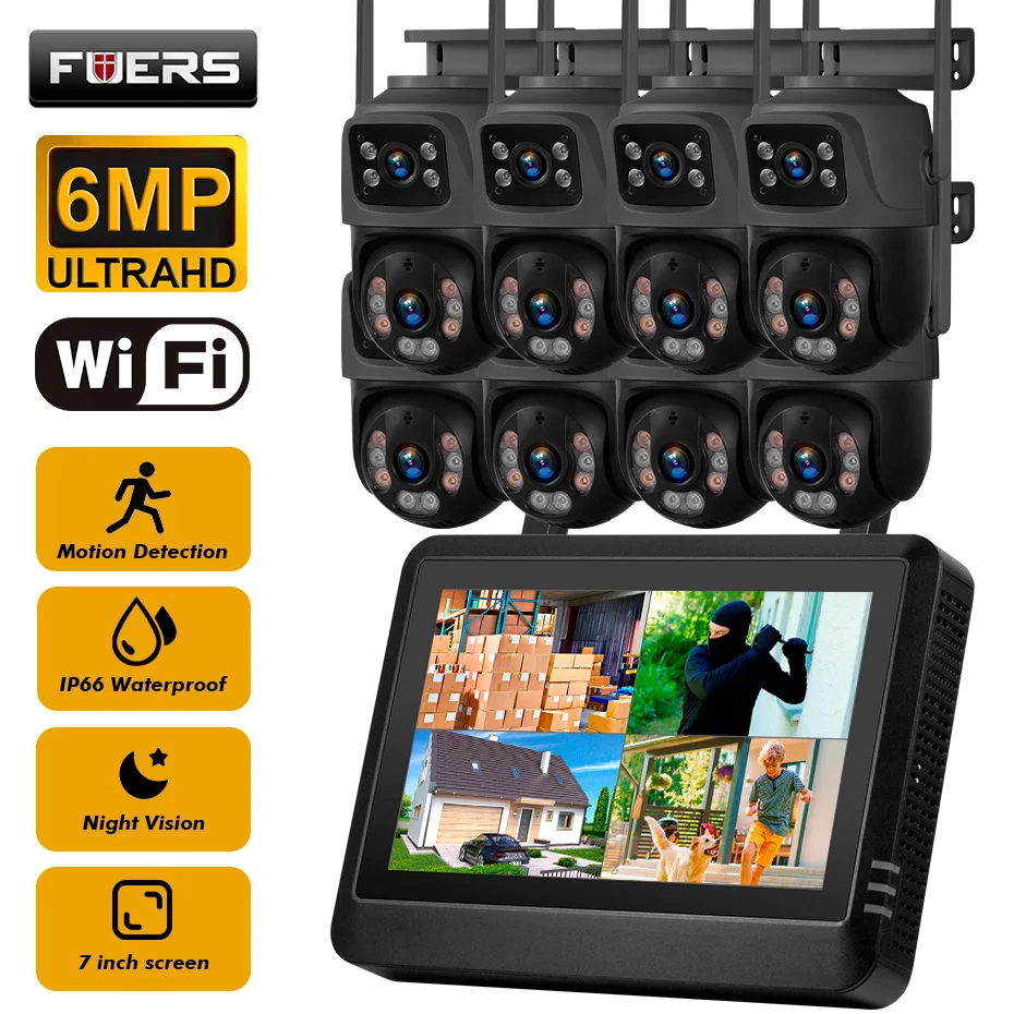 FUERS 7 pouces NVR écran 8CH s - Nvr Kit 8 Channel avis et prix