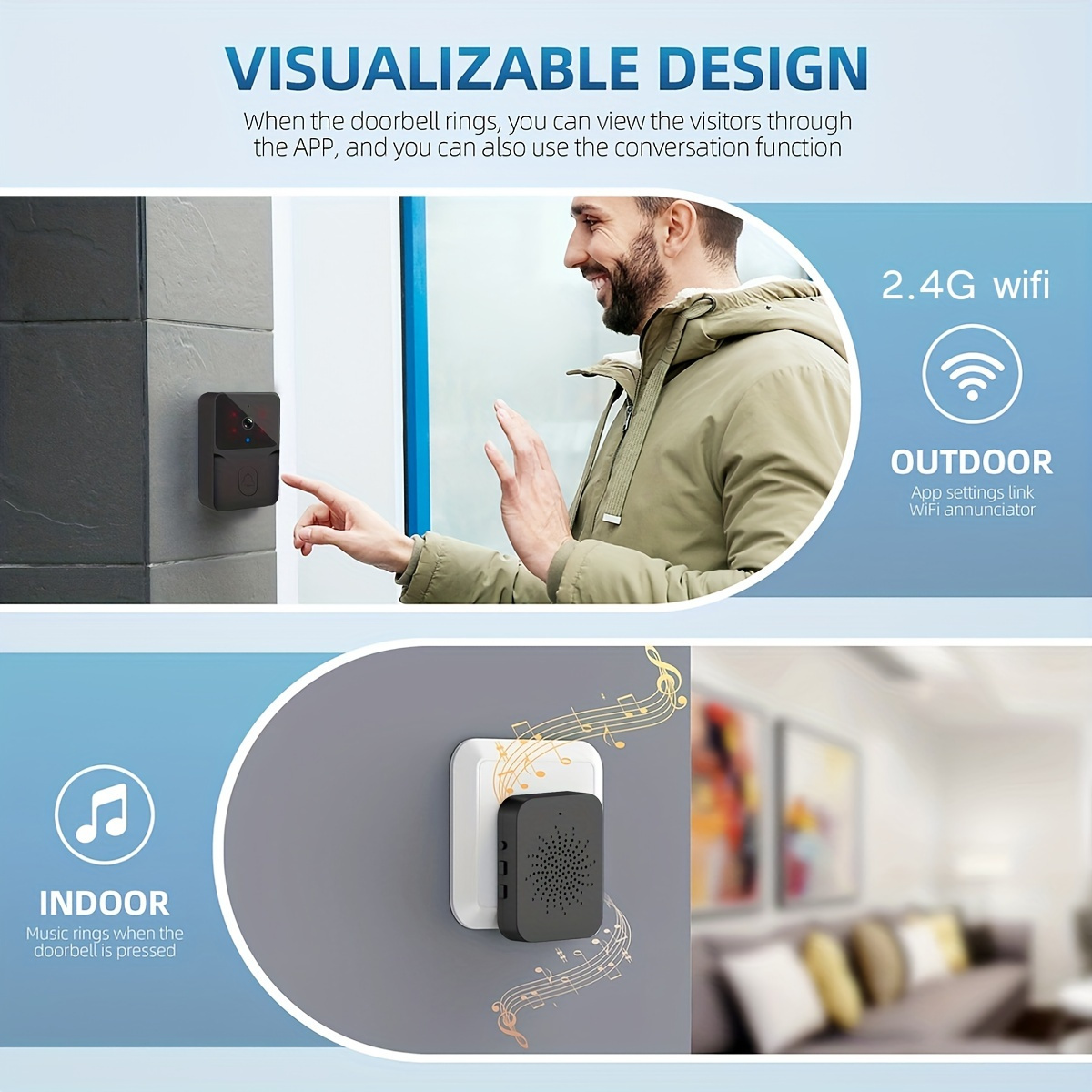 Sonnette vidéo intelligente sa - Home Security Doorbell Camera avis et prix