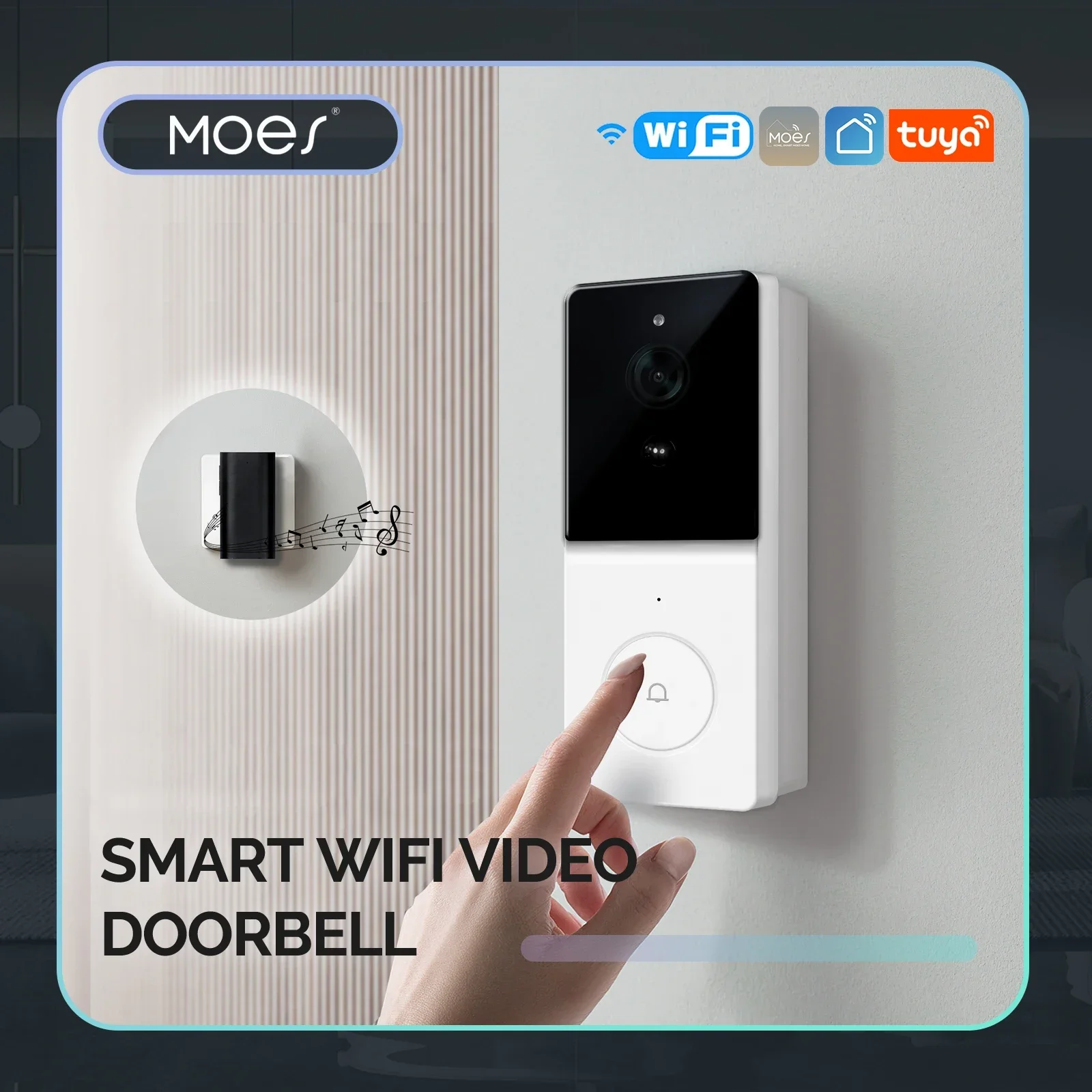 MOES-Sonnette vidéo WiFi intel - Home Security Doorbell Camera avis et prix